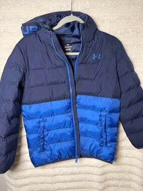 Under Armour Boys Navy and Royal Blue Puffer Jacket